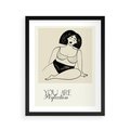 Plakat w ramie 40x50 - Harmonia Kształtów Bez Granic - siła kobiecości, rysunek - rama czarna