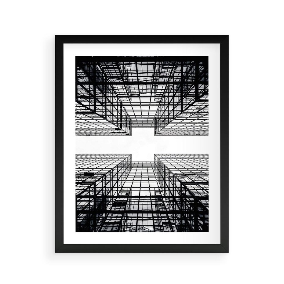 Plakat w ramie 40x50 - Czar i Wielkość - wieżowce, architektura - rama czarna