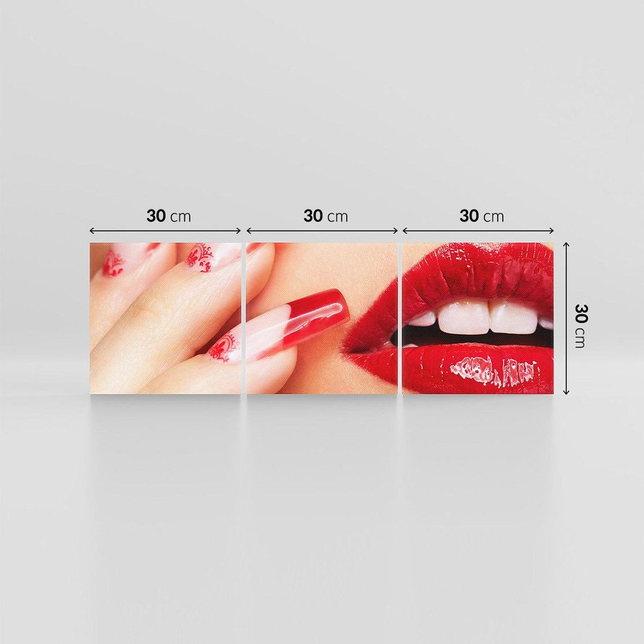 Obraz na płótnie 90x30 - Piękno manicure: kolory i elegancja - paznokcie, manicure