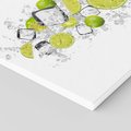 Obraz na płótnie 120x80 - Rześkość i smak - limonki, lód
