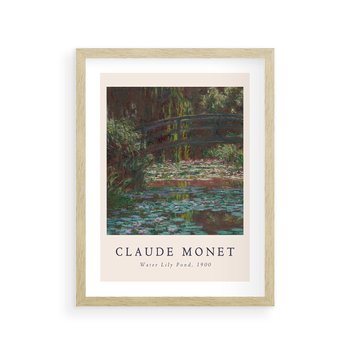 Plakat w ramie 30x40 - Sztuka i Litera - Claude Monet, reprodukcja obrazu - rama drewno
