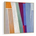 Obraz w ramie 80x80 - Księga Ukrytych Odbić - abstrakcyjne dziwne kształty, olejny obraz - rama drewno