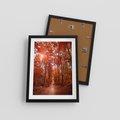 Plakat w ramie 30x40 - Magia jesiennego lasu - las, jesień - rama czarna