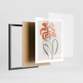 Plakat w ramie 40x50 - Kwiatowe Harmonie - kwiat, sztuka nowoczesna - rama czarna