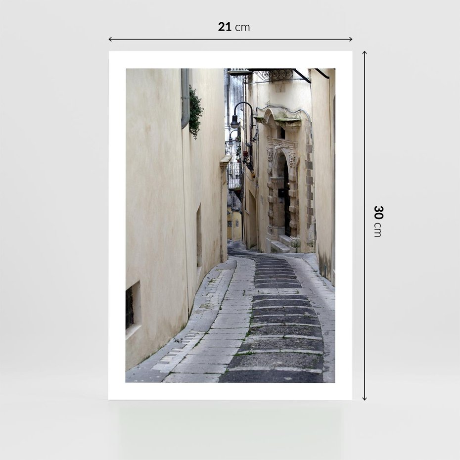 Plakat bez ramy 21x30 - Uroki Włoskiej Uliczki - włoska, uliczka