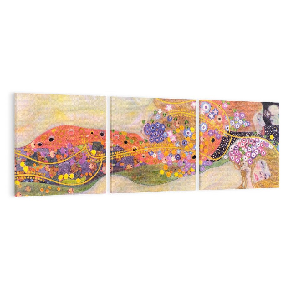 Obraz na płótnie 150x50 - "Water Serpents II" (1907) Gustav Klimt - Reprodukcja - reprodukcja, obraz na płótnie