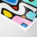 Plakat bez ramy 30x40 - Komiksowe Formy - abstrakcyjne formy, komiksowy styl