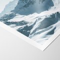 Plakat bez ramy 21x30 - Surowość Gór - górskie szczyty, śnieg