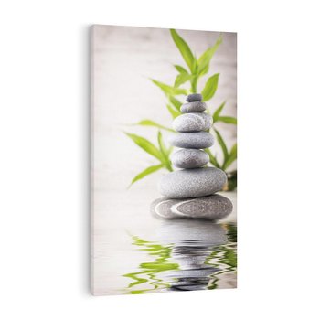 Obraz na płótnie 80x120 - Spa kamienie: naturalne piękno - spa, kamienie