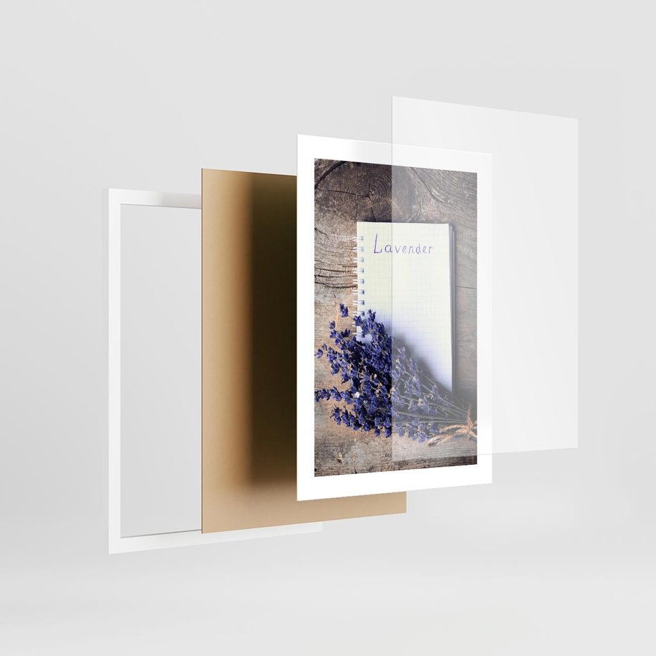 Plakat w ramie 30x40 - Lawendowa Magia - lawenda, fiolet - rama biała
