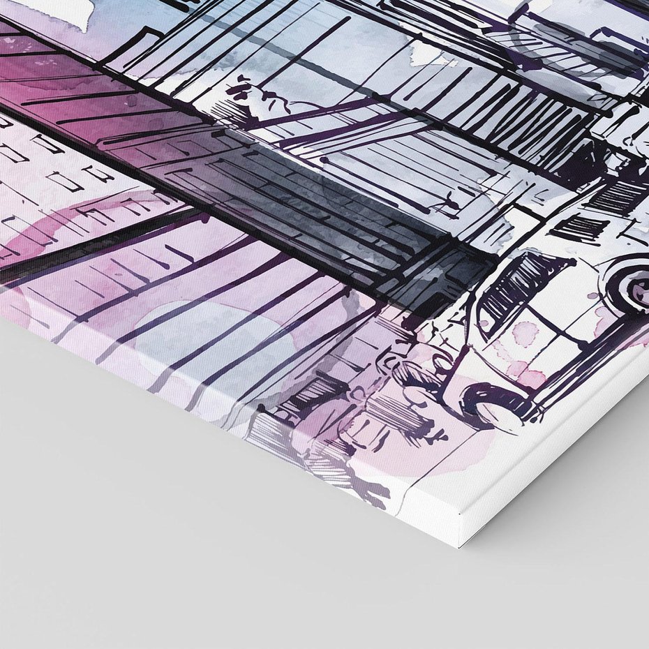 Obraz na płótnie 80x80 - Miasto ożywione pulsującym życiem - szkocja, miasto