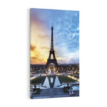 Obraz na płótnie 70x100 - Romantyczny Paryż - Wieża Eiffla w blasku - Paryż, Wieża