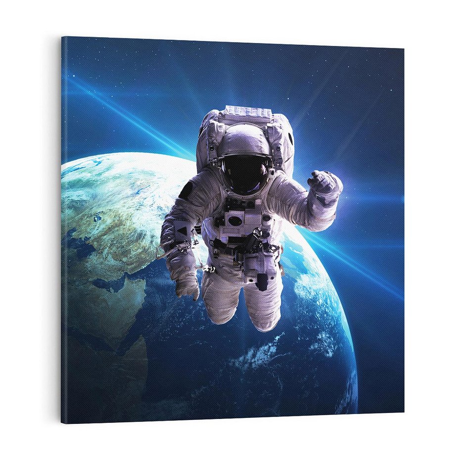 Obraz na płótnie 70x70 - Kosmiczna przygoda - kosmos, astronauta