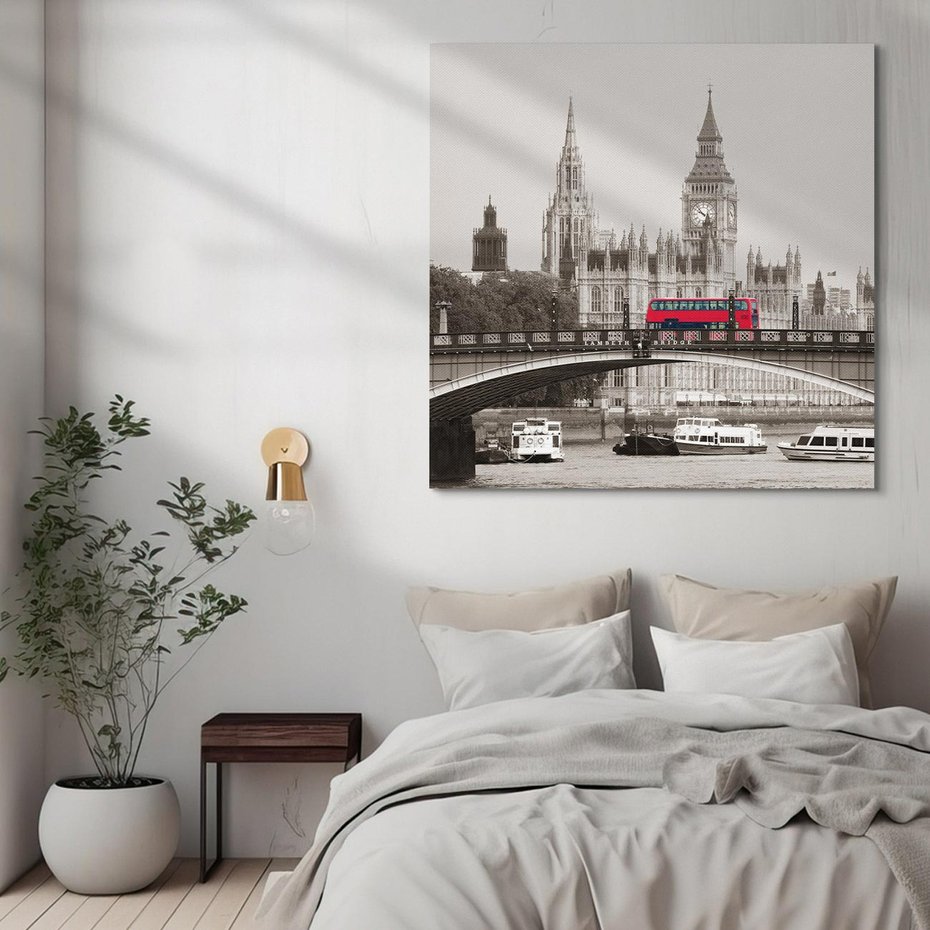 Obraz na płótnie 50x50 - Ikona Londynu - Most - most, Londyn