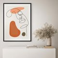 Plakat bez ramy 21x30 - Twarz w Geometrycznym Stylu - nowoczesny obraz, grafika