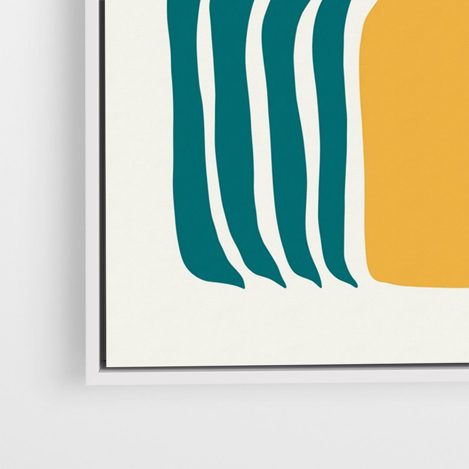 Obraz w ramie 80x120 - Kolorowe Pasmo - abstrakcyjne kwiaty w wazonie, pdastelowe kolory - rama biała