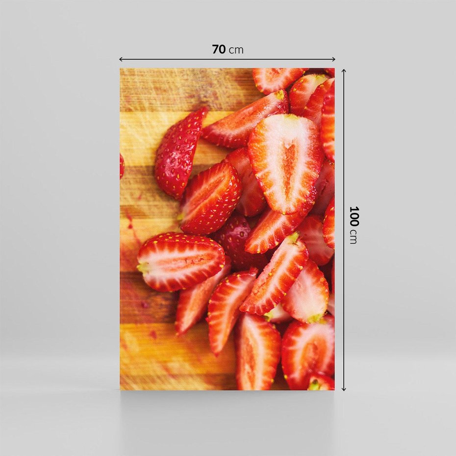 Obraz na płótnie 70x100 - Truskawki - Smak Lata w Owocowym Ogrodzie - truskawki, owoce