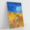 Obraz na płótnie 80x120 - "Wheatfield with Crows" (1890) Vincent van Gogh - Reprodukcja - reprodukcja, obraz na płótnie