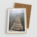 Plakat w ramie 50x70 - Jeziorne Refleksje - pomost, jezioro - rama drewno