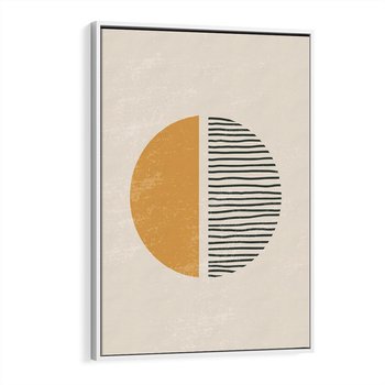 Obraz w ramie 70x100 - Kształty Nowych Granic - nowoczesna sztuka, minimalizm - rama biała