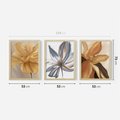 Zestaw obrazy w ramie 50x70 galeria - Kwiaty, jak, obraz, olejny, złoto - rama drewno