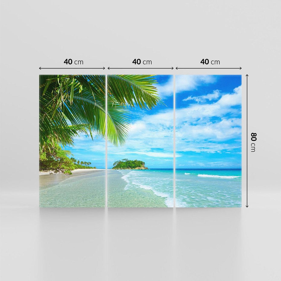 Obraz na płótnie 120x80 - Ucieczka do Raju - wyspa tropikalna, plaża