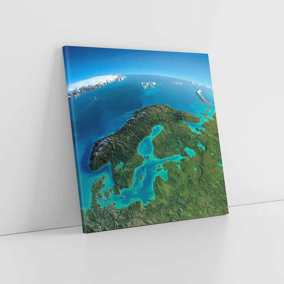 Obraz na płótnie 50x50 - Beztroski widok na ocean - widok, ocean