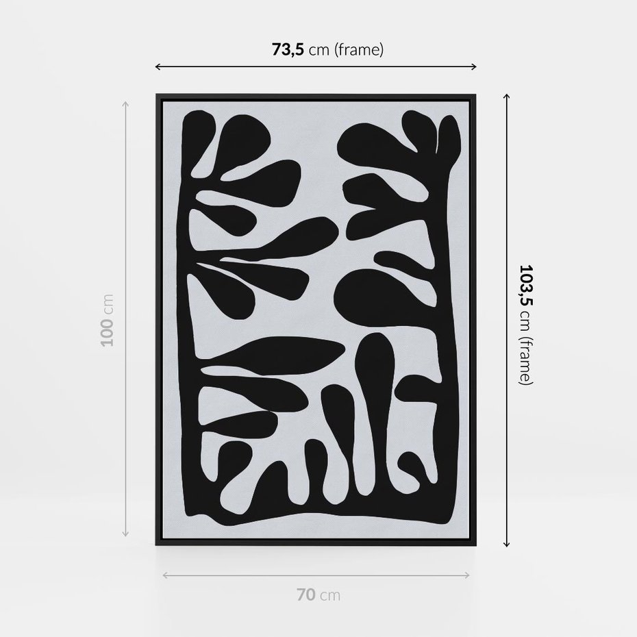 Obraz w ramie 70x100 - Taniec Kształtów - matisse, sztuka nowoczesna - rama czarna