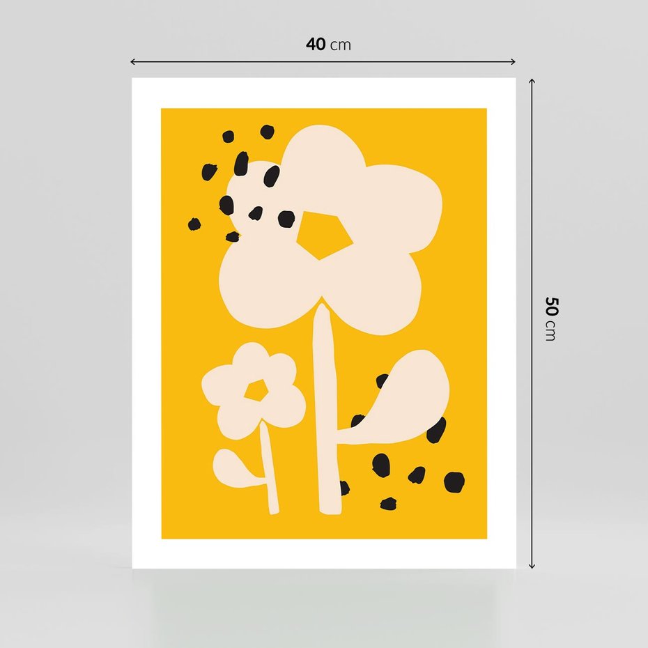 Plakat bez ramy 40x50 - Bezgraniczne Impulsy - abstrakcyjny kwiat, plakat