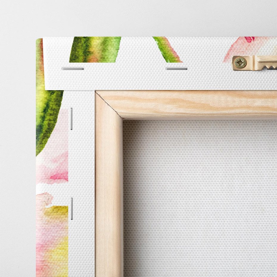 Obraz na płótnie 120x60 - Kwiaty w akwareli - delikatne piękno - kwiaty, akwarela