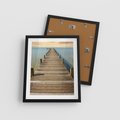 Plakat w ramie 40x50 - Pomost ku morzu - pomost, morze - rama czarna