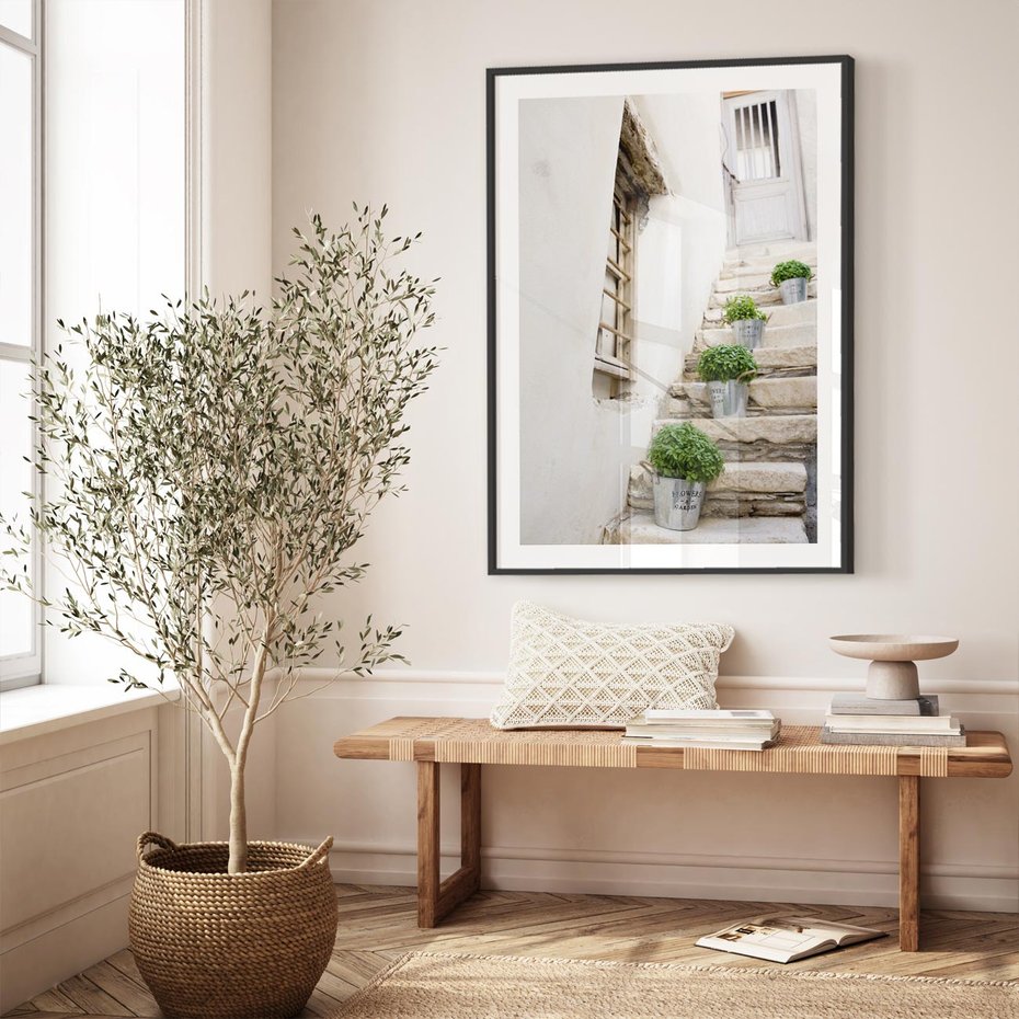 Plakat bez ramy 21x30 - Wznoszące się Marzenia - schody, perspektywa