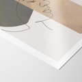 Plakat bez ramy 21x30 - Jedną Linią: Kobieca Twarz - abstrakcja, plamy w tle