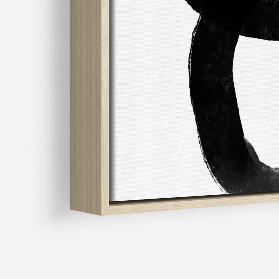 Obraz w ramie 80x80 - Kształtując Granice - abstrakcja, minimalizm - rama drewno