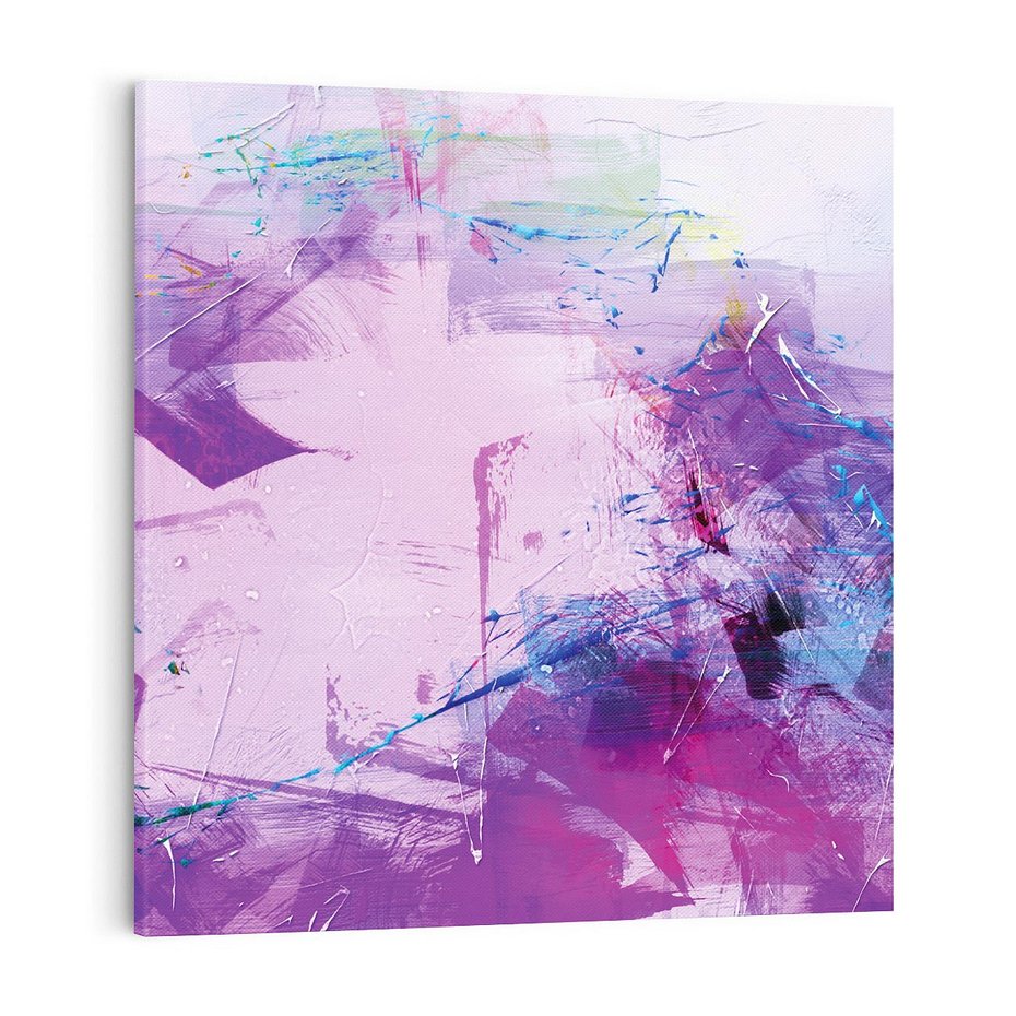 Obraz na płótnie 30x30 - Abstrakcja: wyrafinowany świat form i kolorów - abstrakcja