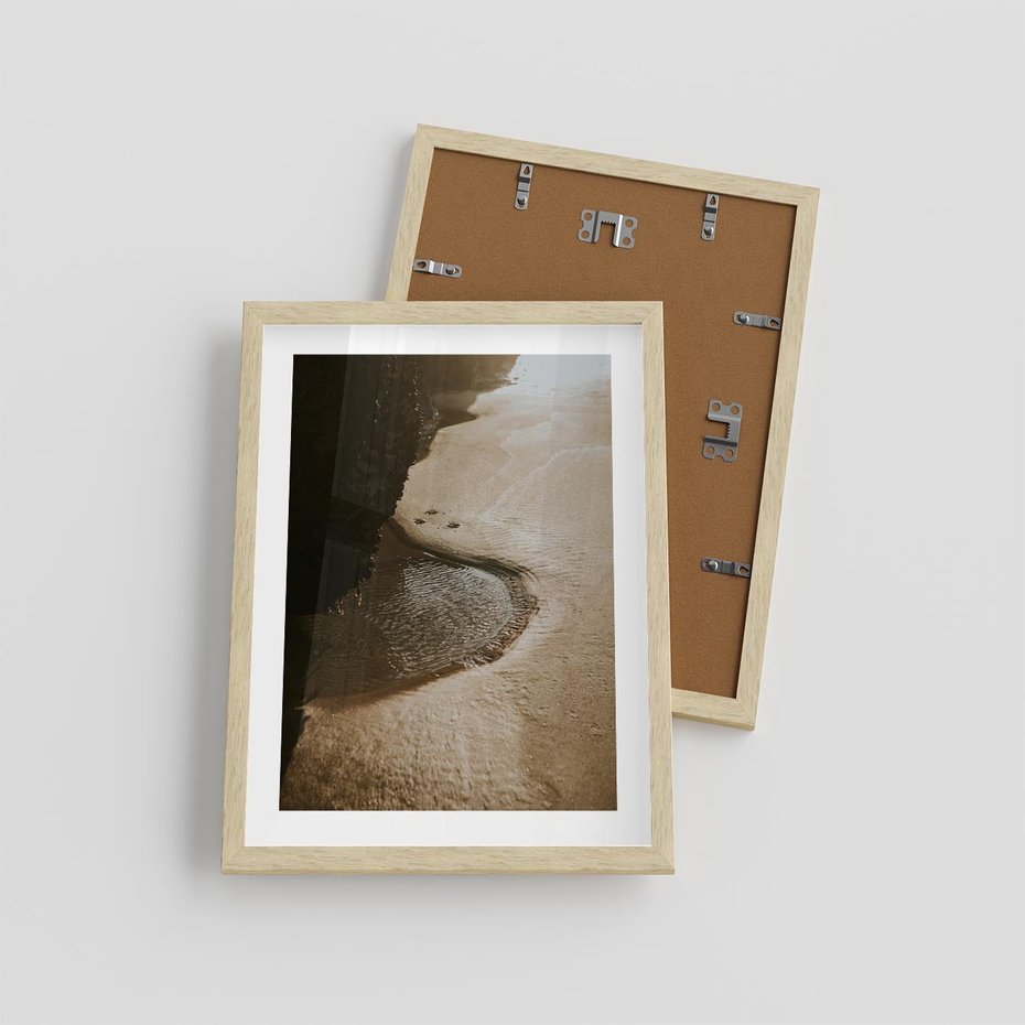 Plakat w ramie 30x40 - Relaksujący Raj - plaża, morze - rama drewno