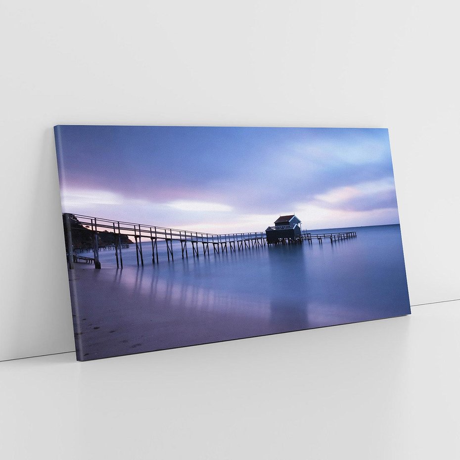 Obraz na płótnie 120x60 - Romantyczne molo nad morzem - molo, morze