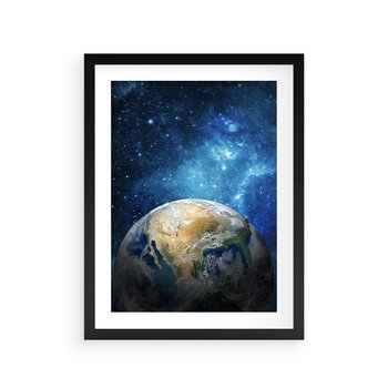 Plakat w ramie 30x40 - Kosmiczne Horyzonty - Ziemia, kosmos - rama czarna