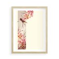 Plakat w ramie 50x70 - Rozkwitające Marzenia - japońska sztuka, ptak - rama drewno