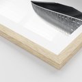 Plakat w ramie 40x50 - Czarno-Biały Wieżowiec - architektura, wieżowiec - rama drewno