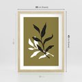Plakat w ramie 30x40 - Wewnętrzne Odsłony - liście, gałązki - rama drewno