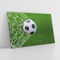 Obraz na płótnie 70x50 - Sportowa rywalizacja - bramka, piłka