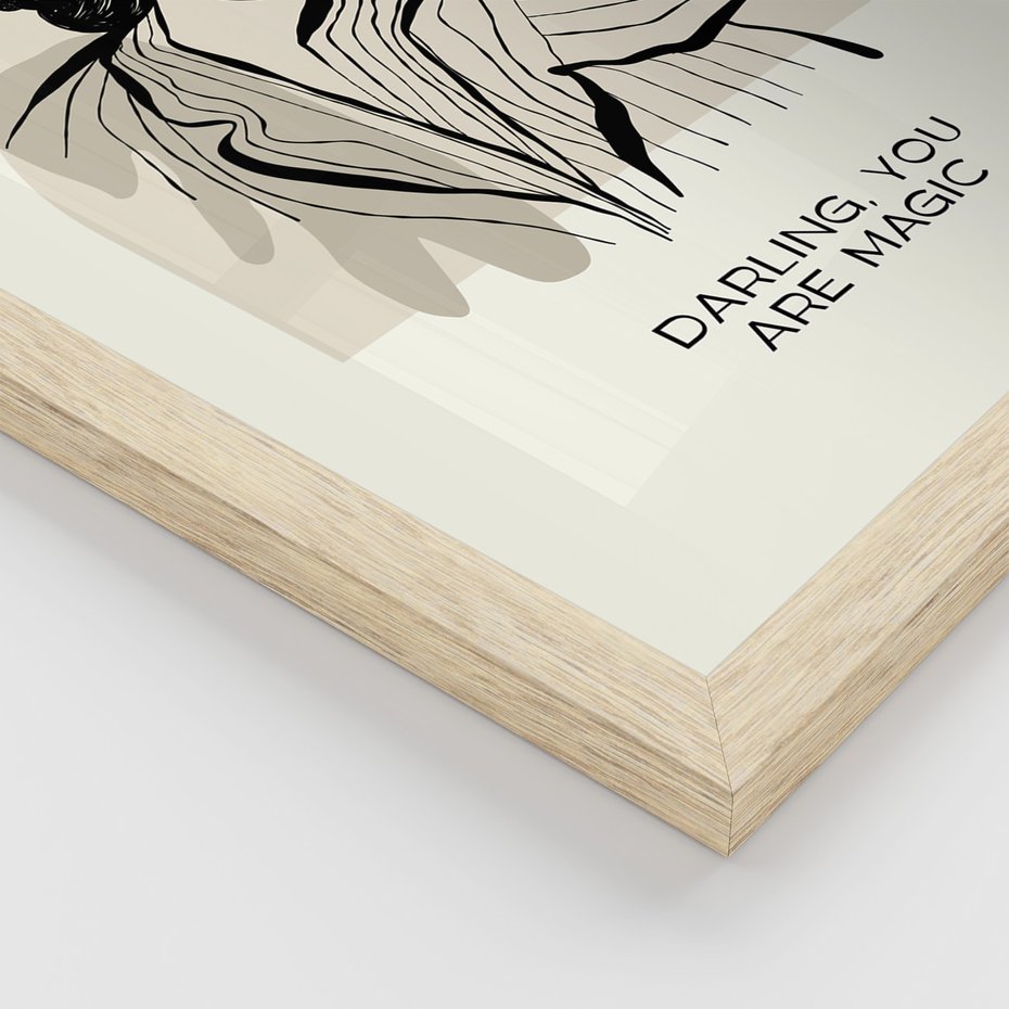 Zestaw obrazy w ramie 50x70 galeria - Kobiece, plakaty, boho - rama drewno