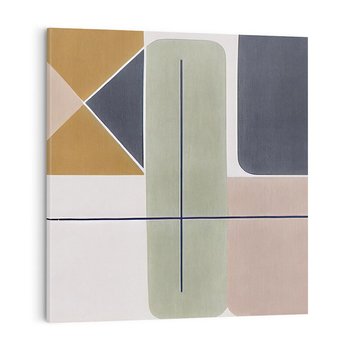Obraz na płótnie 40x40 - Sztuka Abstrakcji - geometryczne kształty, kolorowe prostokąty