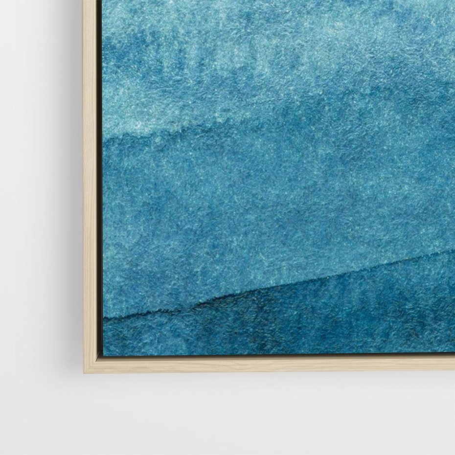 Obraz w ramie 100x70 - Kolorowe fale akwareli - akwarela, fale - rama drewno