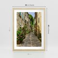 Plakat w ramie 30x40 - Spacer po Złotej Alei - uliczka, perspektywa - rama drewno