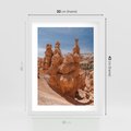 Plakat w ramie 30x40 - Spektakularne Formacje Naturalne - kanion, pustynia - rama biała