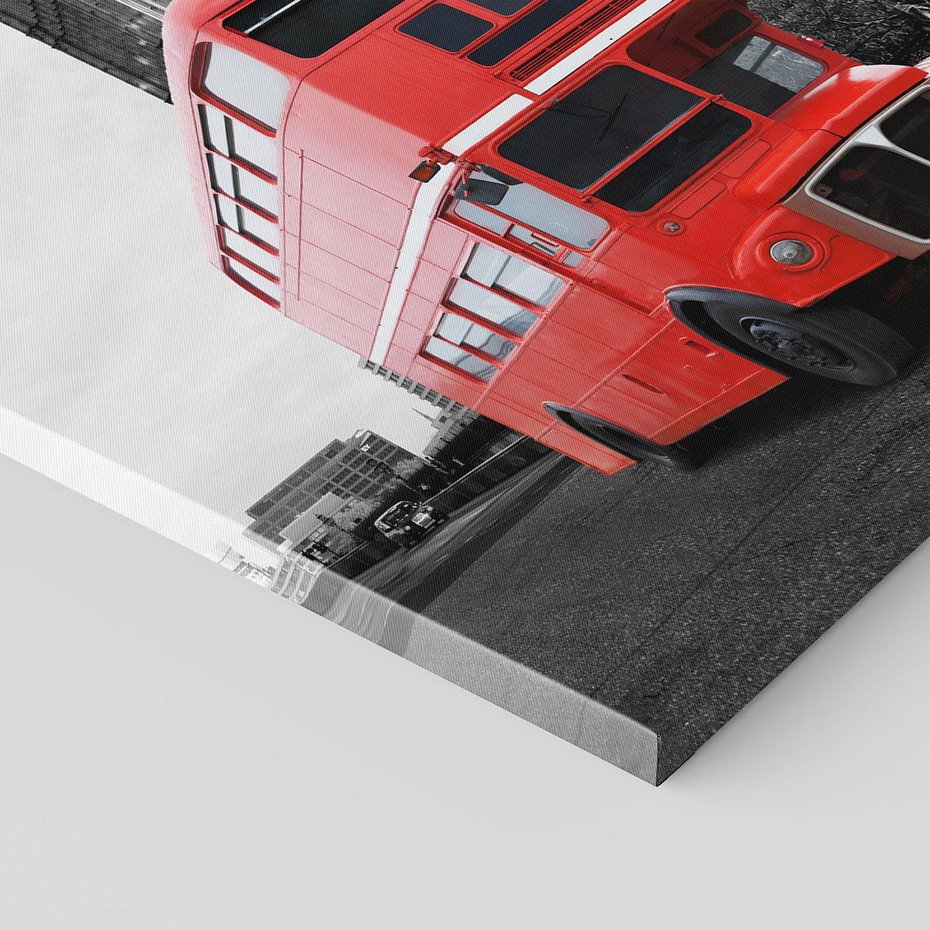 Obraz na płótnie 70x100 - Autobusy w tętniącym życiem Londynie - Londyn, autobus