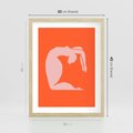 Plakat w ramie 30x40 - Antyczna Godzina - abstrakcja, kobieca sylwetka - rama drewno