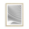 Plakat w ramie 50x70 - Geometryczna Harmonia - geometryczne, kształty - rama drewno